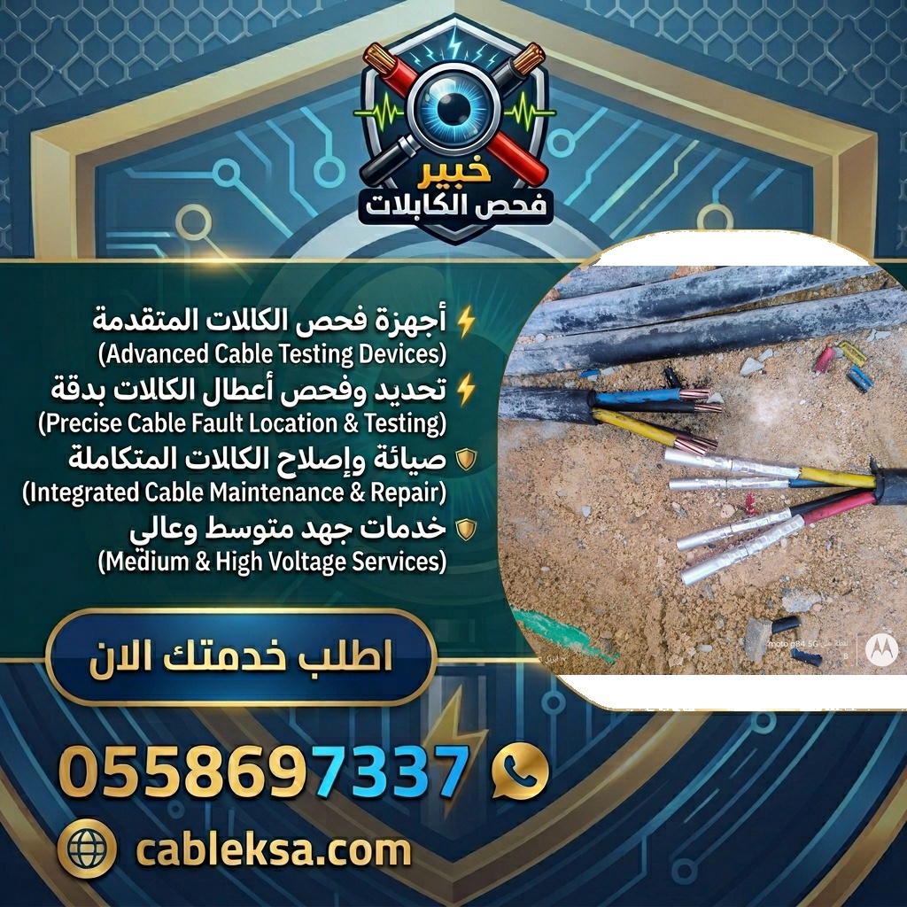 فحص كابلات كهرباء — كشف أعطال الكابلات في الرياض