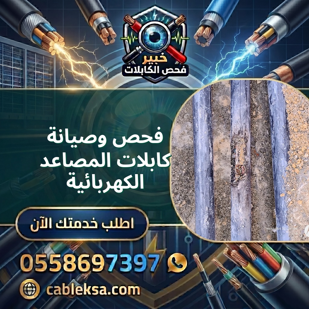 فحص وصيانة كابلات المصاعد الكهربائية