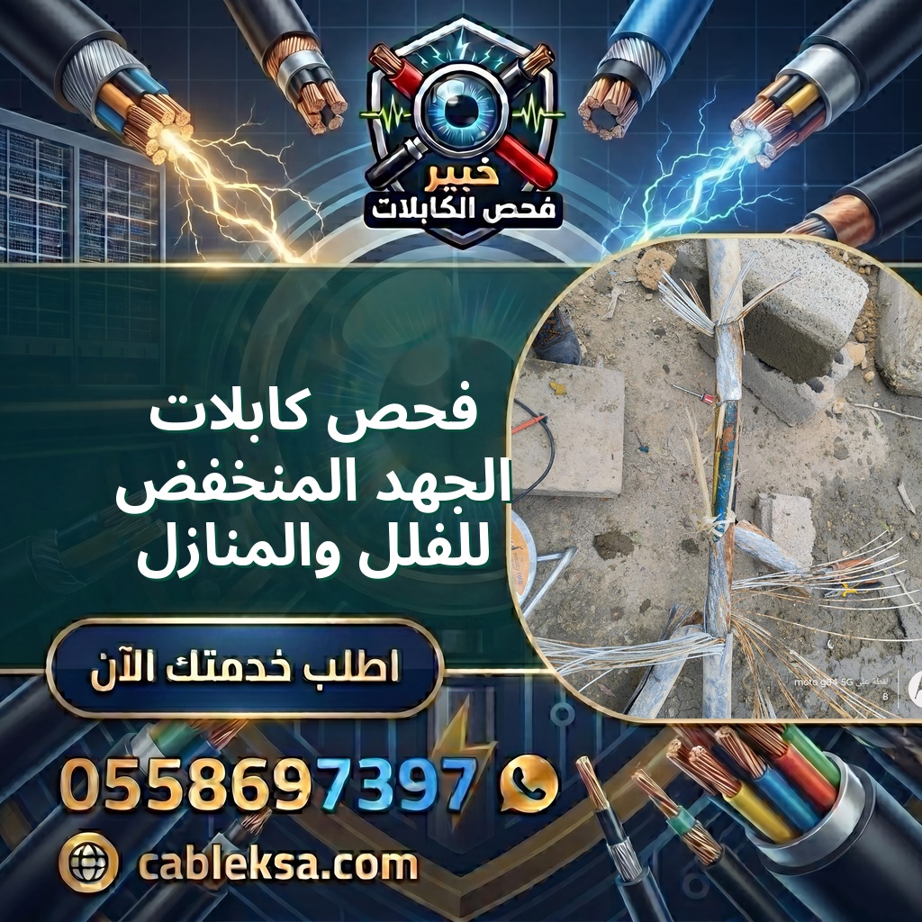 فحص كابلات الجهد المنخفض للفلل والمنازل