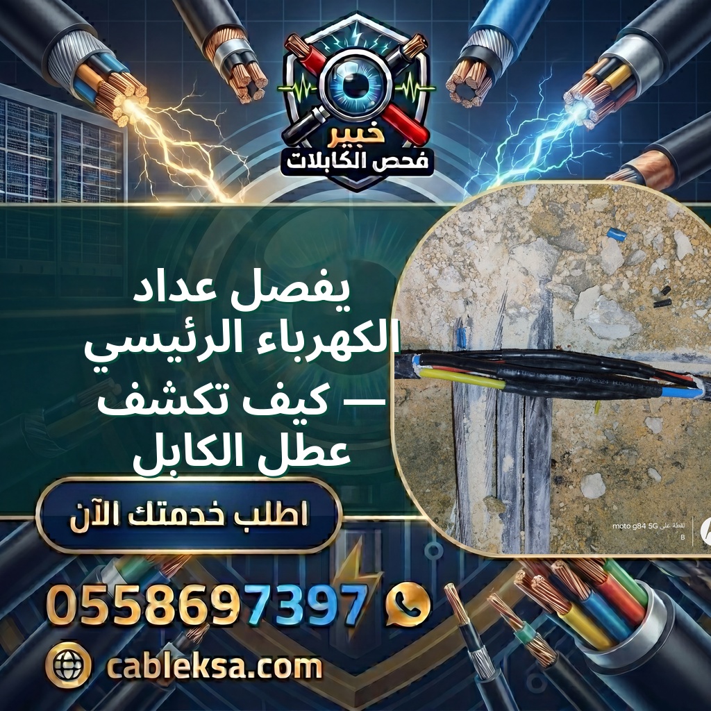 يفصل عداد الكهرباء الرئيسي — كيف تكشف عطل الكابل