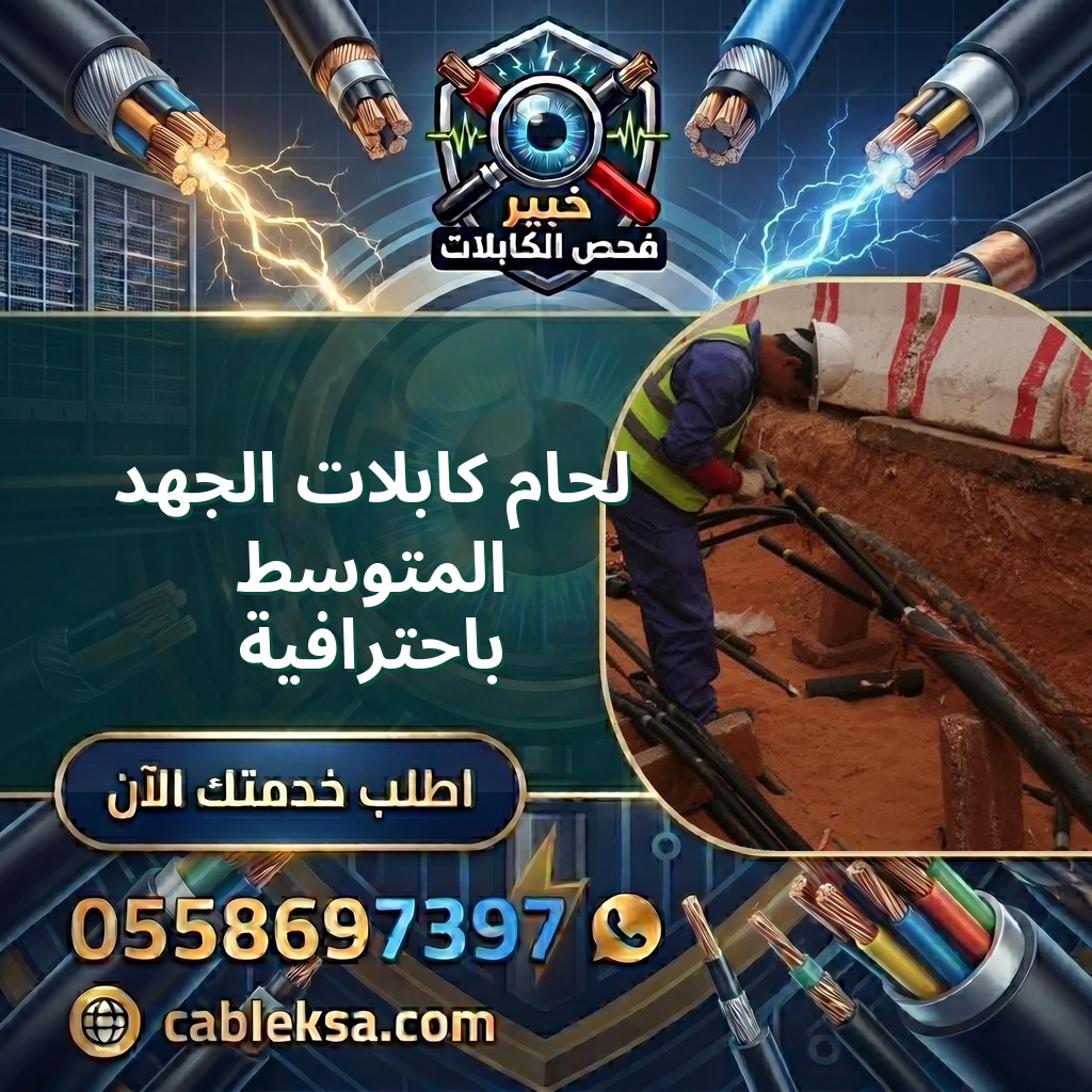 لحام كابلات الجهد المتوسط باحترافية