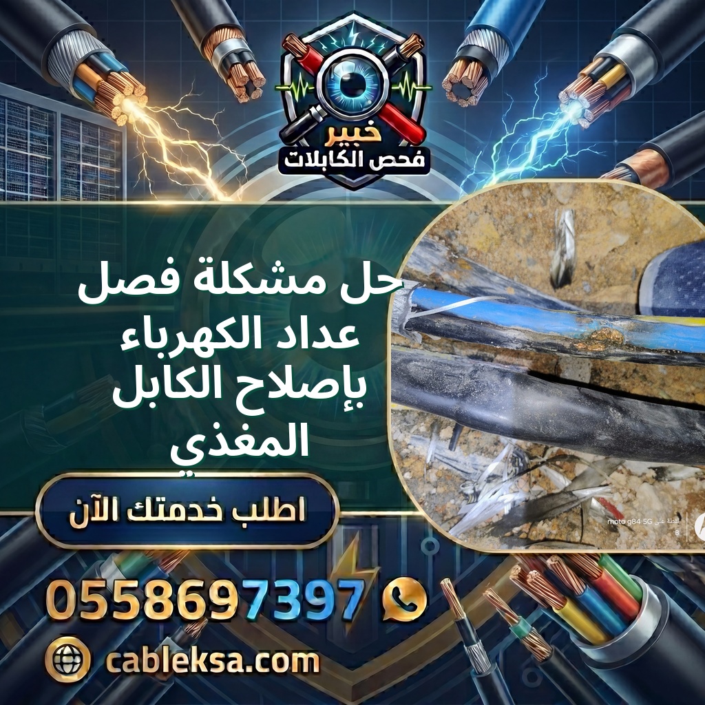 حل مشكلة فصل عداد الكهرباء بإصلاح الكابل المغذي