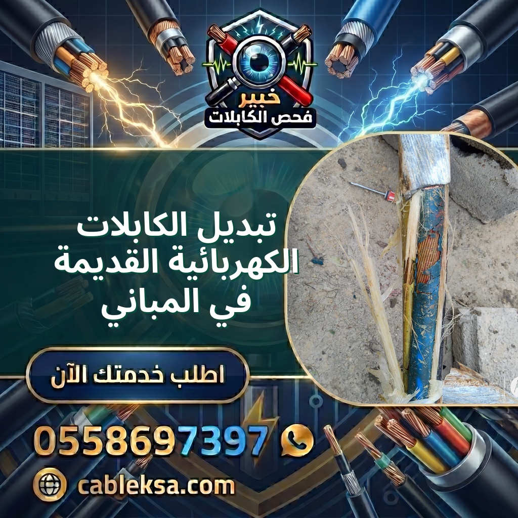 تبديل الكابلات الكهربائية القديمة في المباني