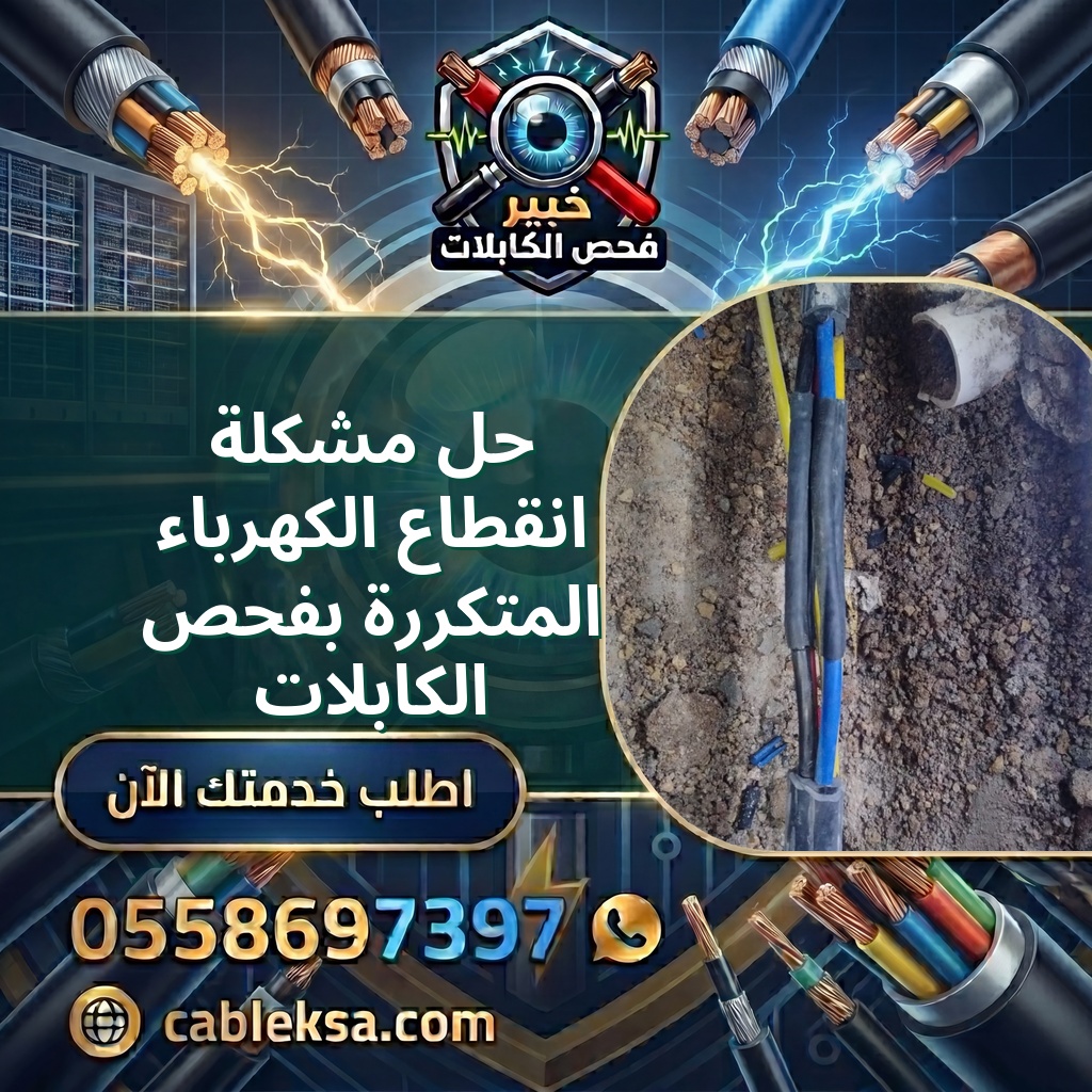 حل مشكلة انقطاع الكهرباء المتكررة بفحص الكابلات