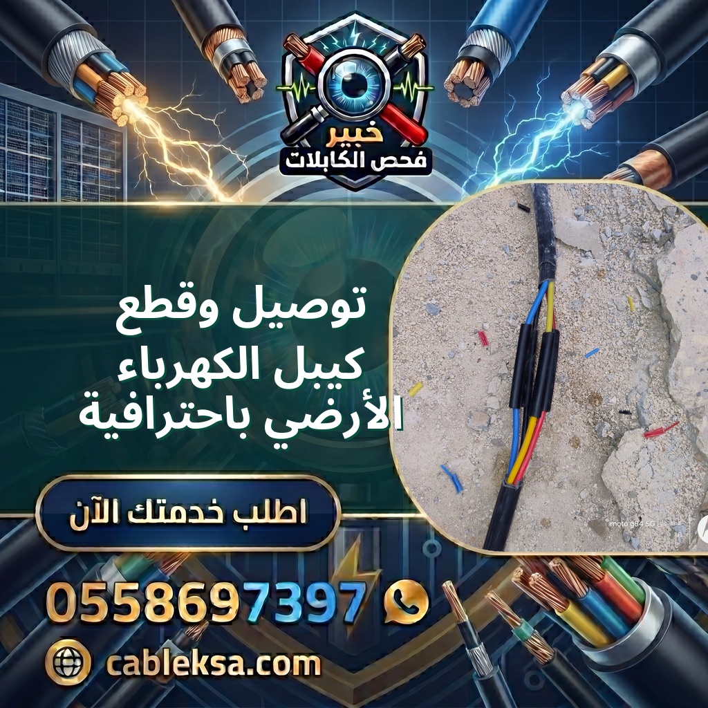 توصيل وقطع كيبل الكهرباء الأرضي باحترافية