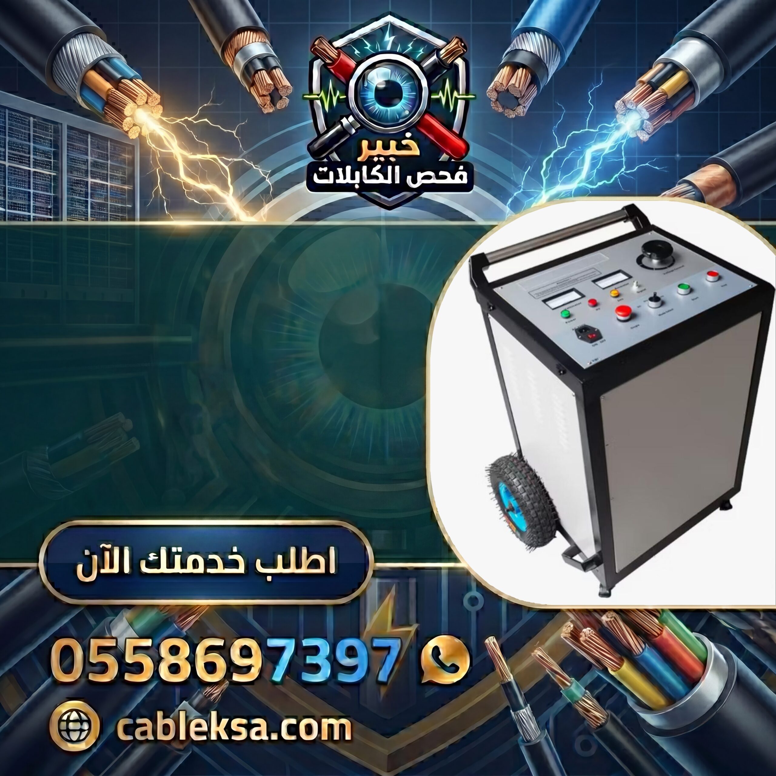 جهاز كشف أعطال الكابلات بالرياض | خبير فحص الكابلات — 0558697397