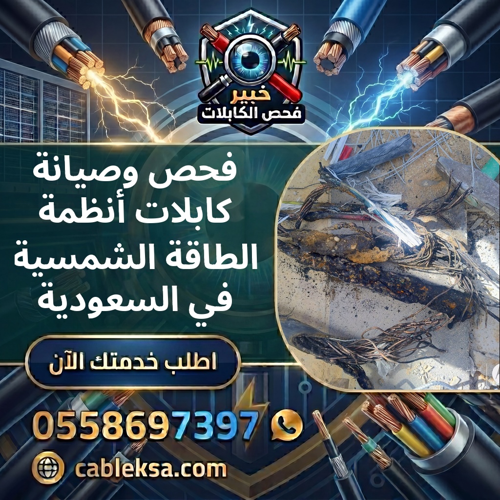 فحص وصيانة كابلات أنظمة الطاقة الشمسية في السعودية