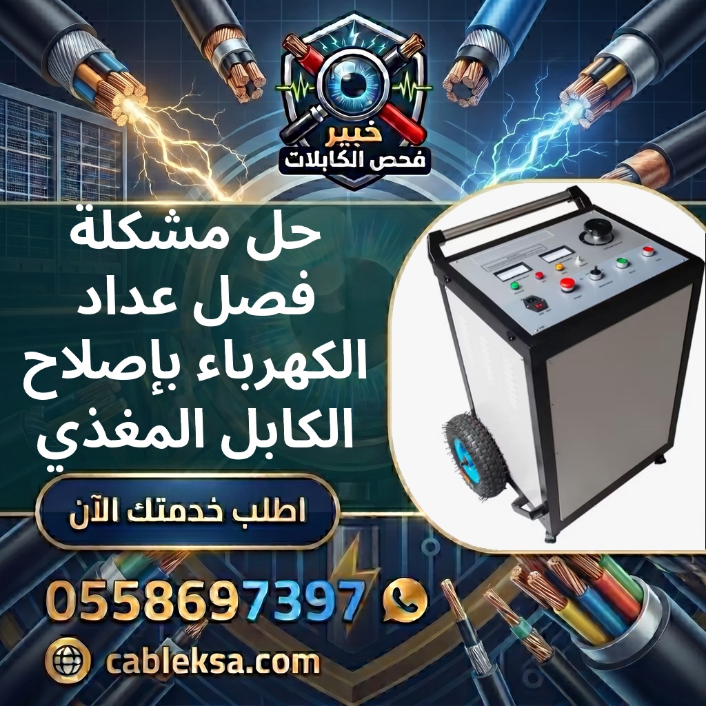 حل مشكلة فصل عداد الكهرباء بإصلاح الكابل المغذي
