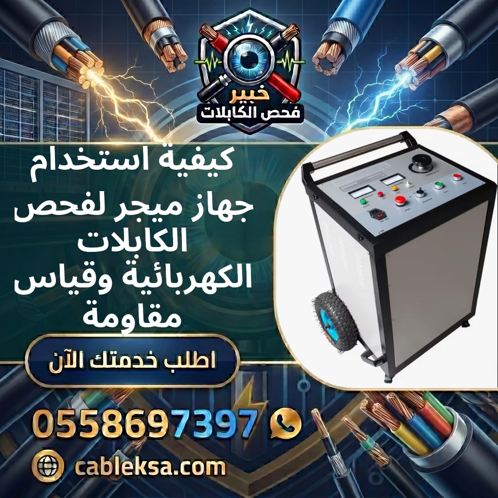 كيفية استخدام جهاز ميجر لفحص الكابلات الكهربائية وقياس مقاومة العزل — خبير فحص الكابلات