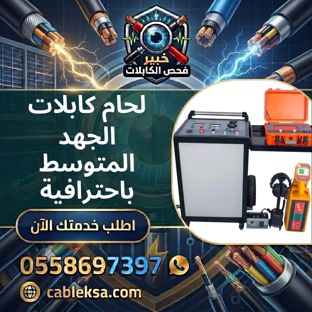 لحام كابلات الجهد المتوسط باحترافية