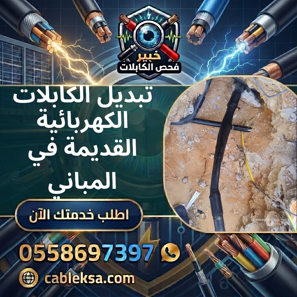 تبديل الكابلات الكهربائية القديمة في المباني